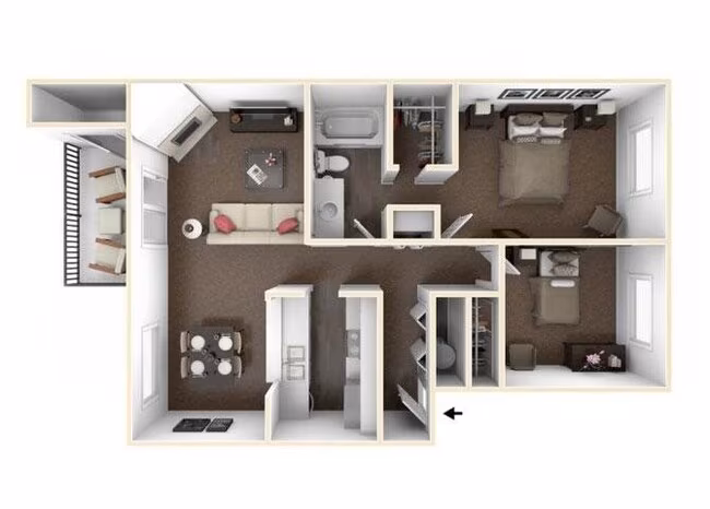 2x1 A-E A205 floor plan